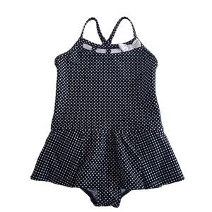 Lands' End polka-dotted skirted swimsuit